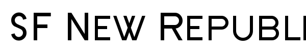 SF New Republic font preview